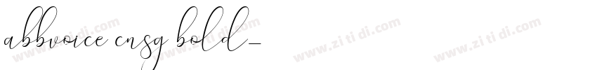 abbvoice cnsg bold字体转换